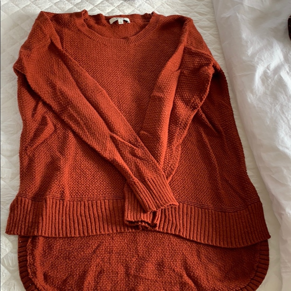 Madewell pumpkin colored sweater